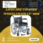 LIFECARE COMMODE WHEELCHAIR LC-608